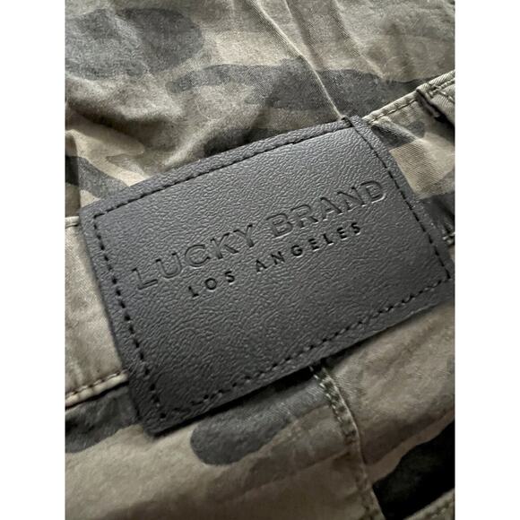 Lucky Brand Pants Womens 12/31 Green Camo Tapered Fit Outdoor Boho Grunge Y2k - Picture 9 of 10